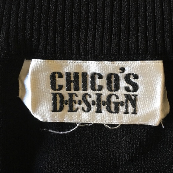 Chico’s Top Black Sweater Ragland Sleeve - Picture 4 of 4